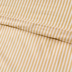 Remy 200 Thread Count Shirting Stripe Print Ruffle Edge Duvet Cover Set - Buttermilk - DUSK