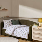 Riley 100% Cotton Dino Print Duvet Cover Set - Green - DUSK