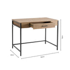 Riley Desk with Drawer - Mango Wood - DUSK