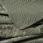 Rome Velvet Greek Matelasse Bedspread - Basil - DUSK