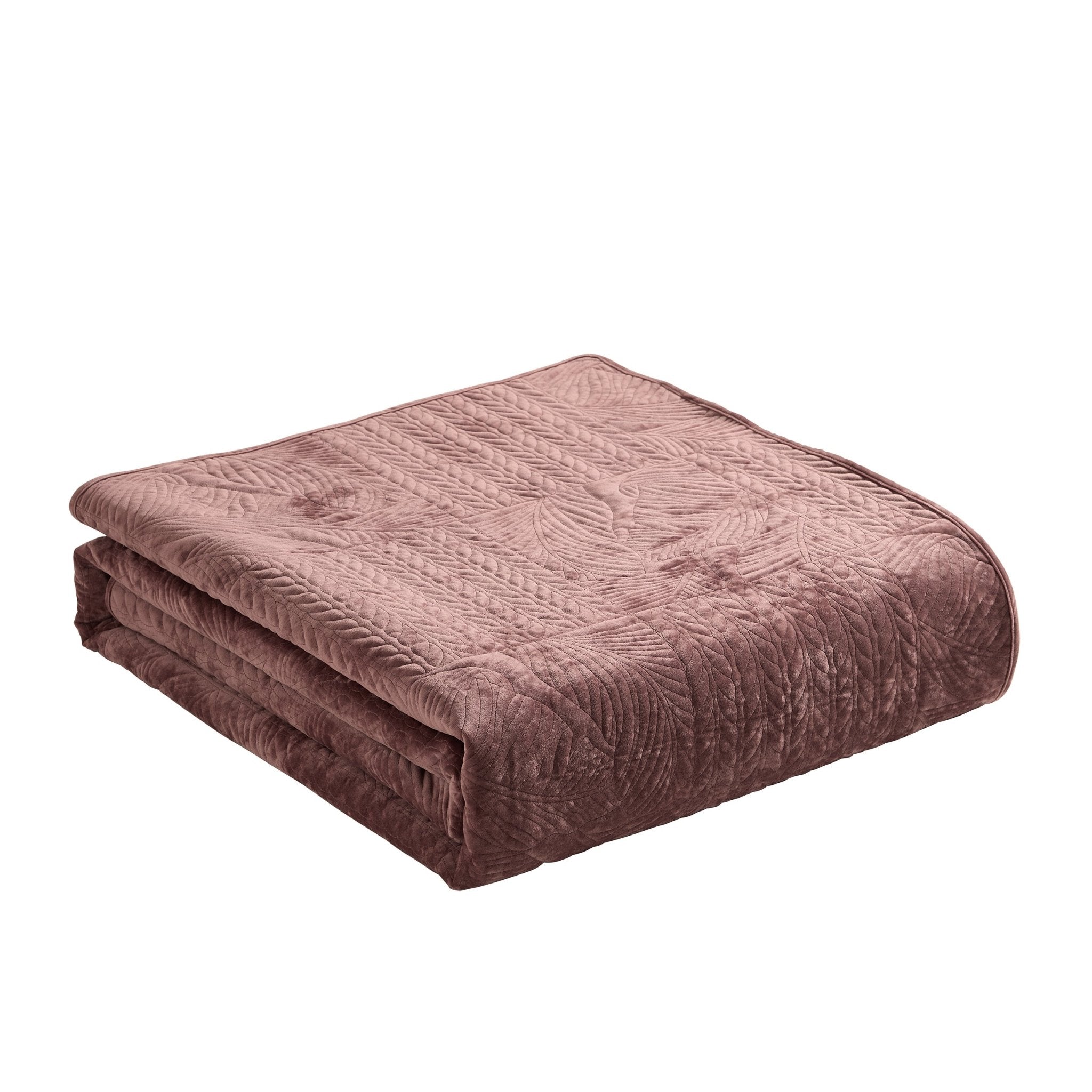 Rome Velvet Greek Matelasse Bedspread - Deep Pink - DUSK