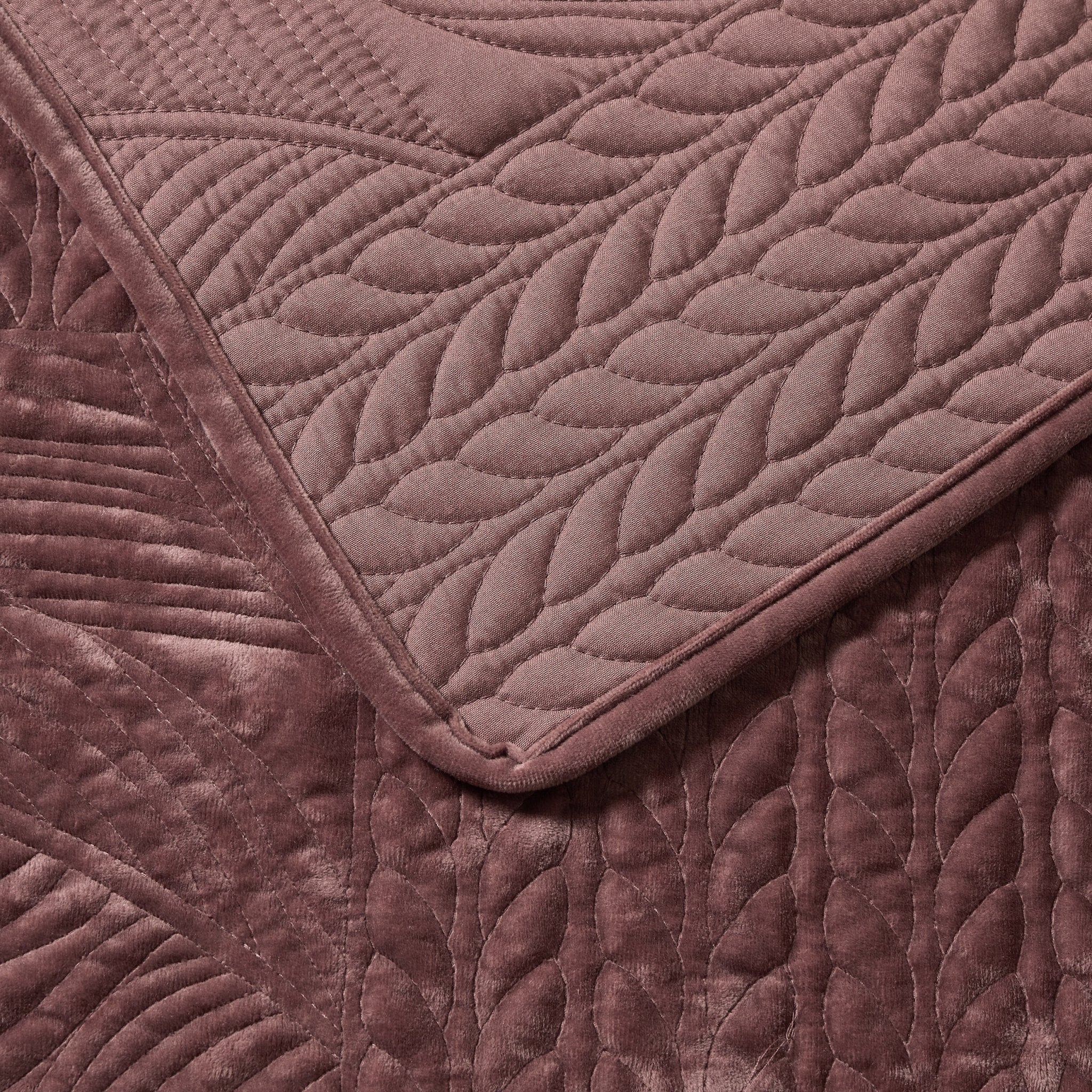 Rome Velvet Greek Matelasse Bedspread - Deep Pink - DUSK