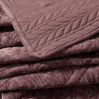 Rome Velvet Greek Matelasse Bedspread - Deep Pink - DUSK