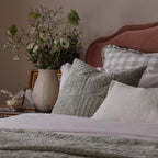 Rome Velvet Greek Matelasse Cushion Cover - Basil - DUSK