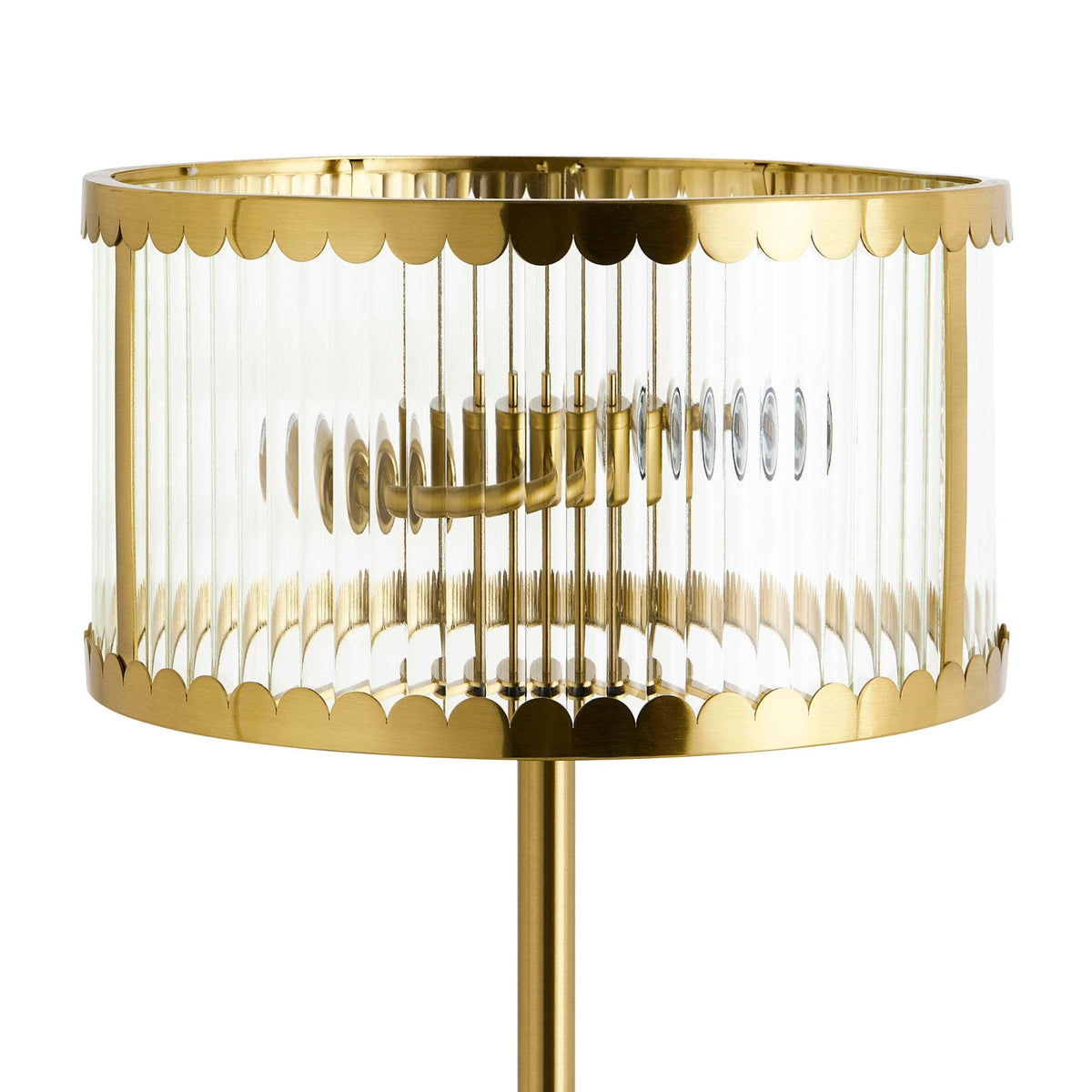 Rosie Glass Scallop Floor Lamp - Gold - DUSK