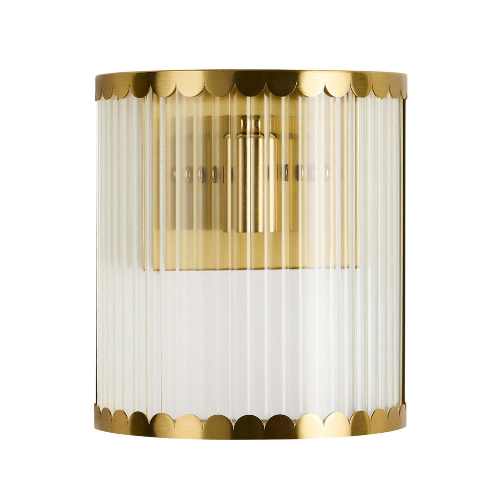Rosie Glass Scallop Wall Light - Gold - DUSK