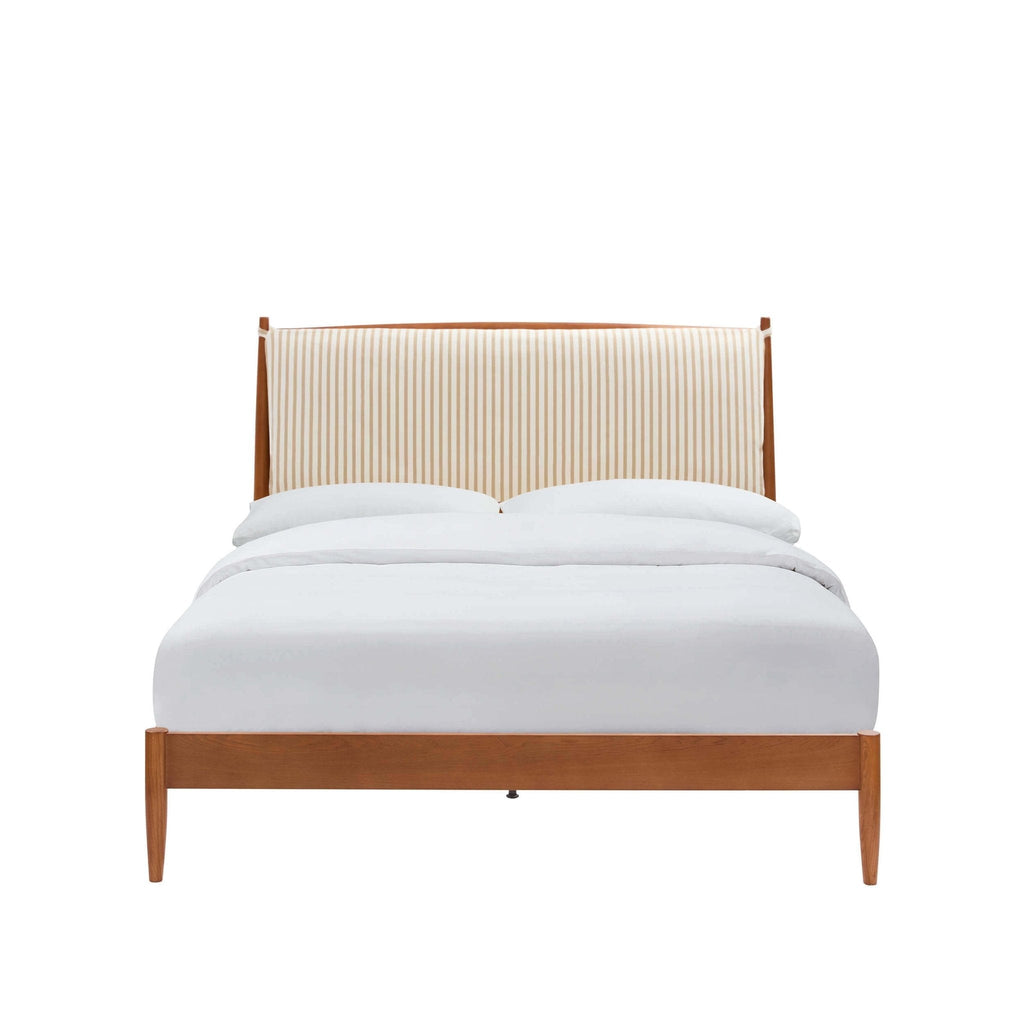 Rotterdam Dark Wood Bed Frame - Sand Stripe - DUSK