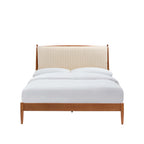 Rotterdam Dark Wood Bed Frame - Sand Stripe - DUSK