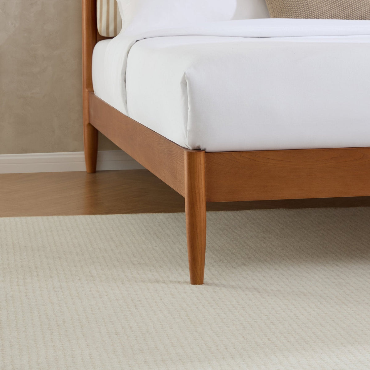 Rotterdam Dark Wood Bed Frame - Sand Stripe - DUSK