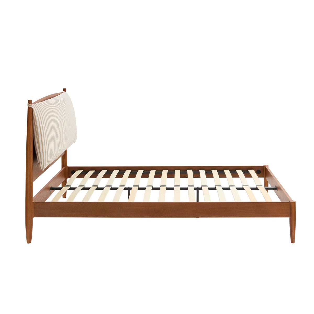 Rotterdam Dark Wood Bed Frame - Sand Stripe - DUSK