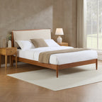 Rotterdam Dark Wood Bed Frame - Sand Stripe - DUSK
