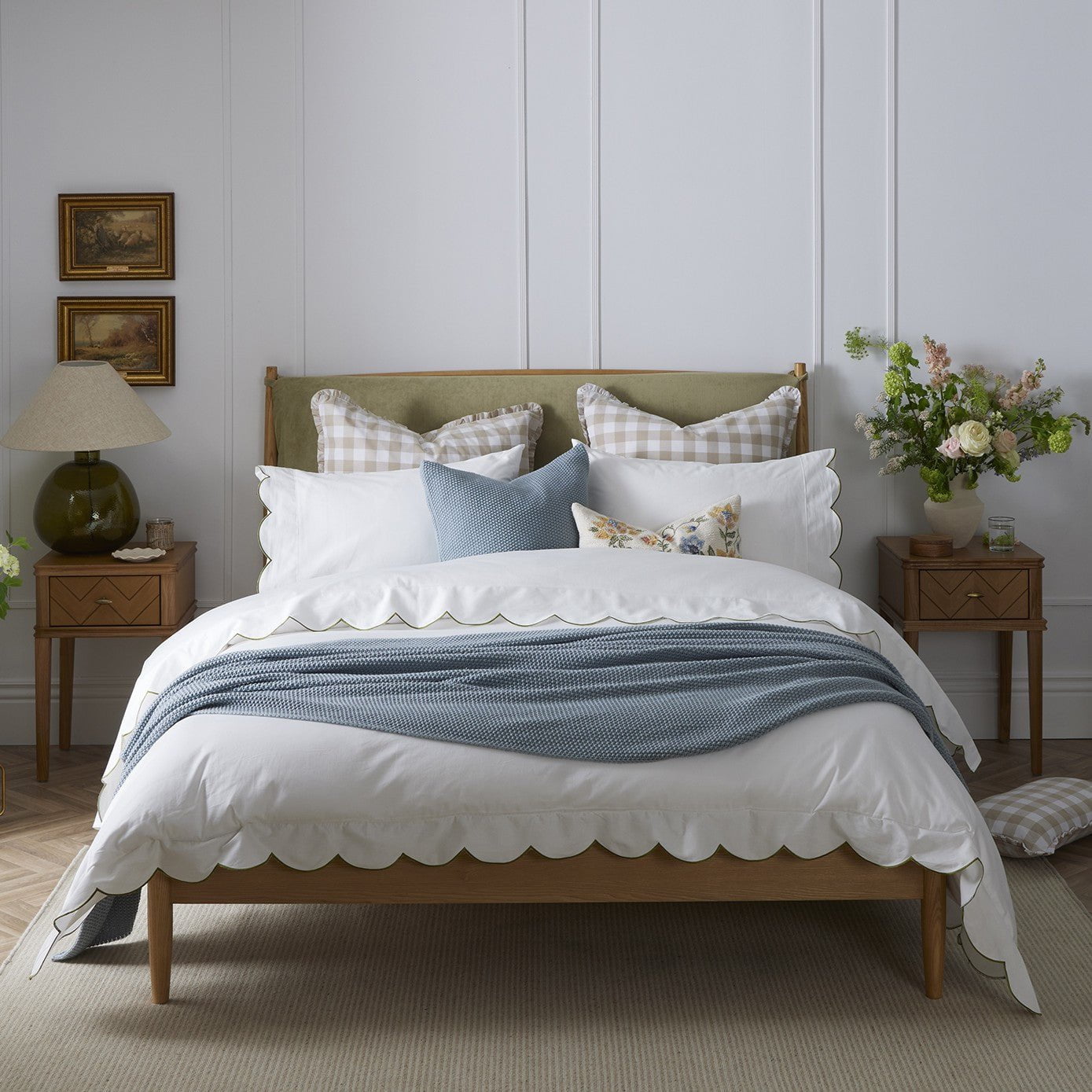 Rotterdam Light Wood Bed Frame - Light Green - DUSK