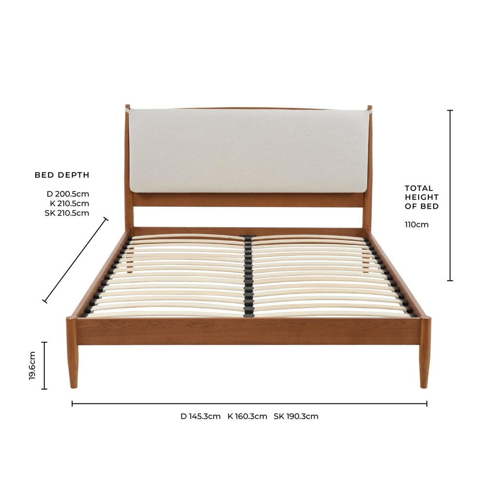 Rotterdam Light Wood Bed Frame - Natural - DUSK