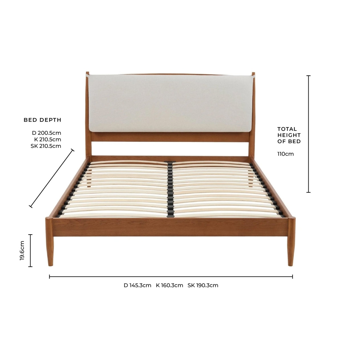 Rotterdam Light Wood Bed Frame - Natural - DUSK