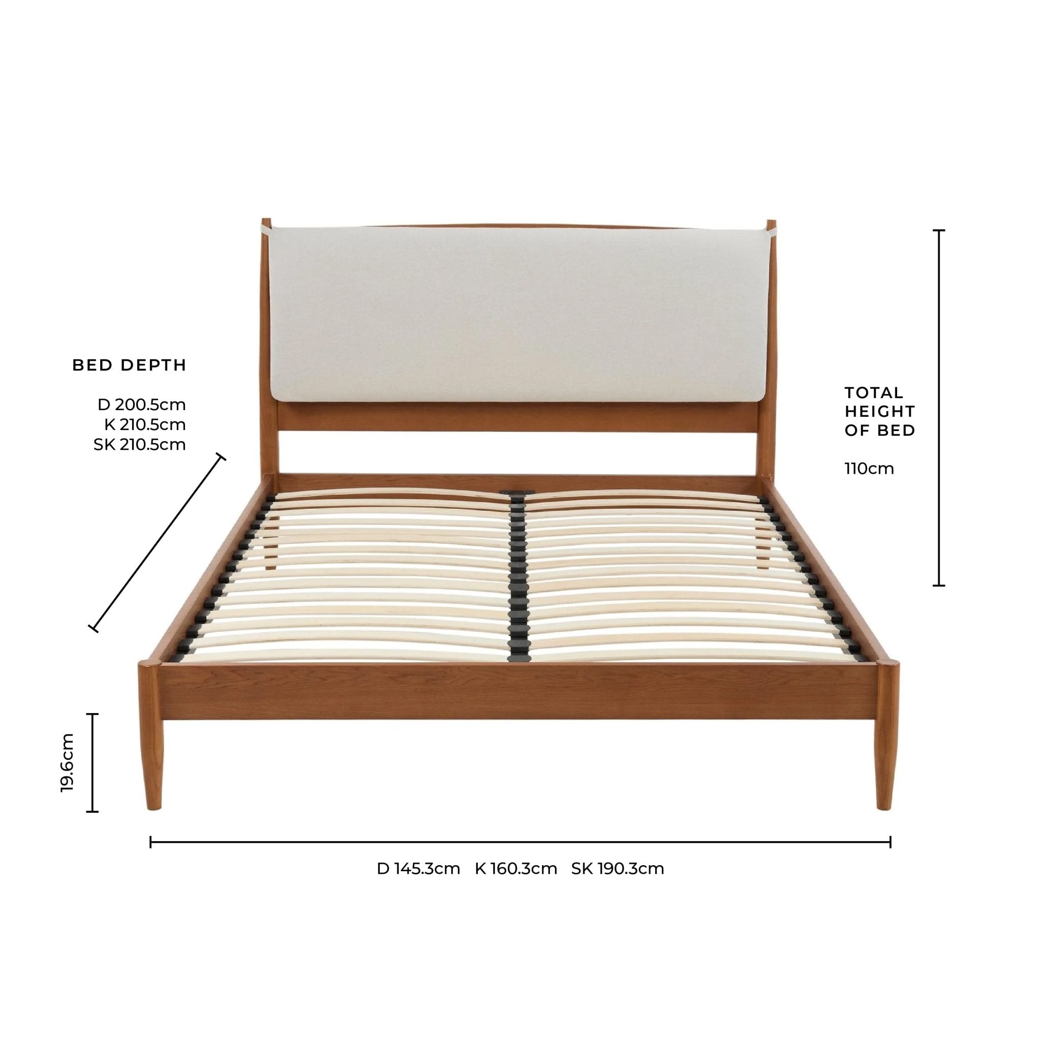 Rotterdam Light Wood Bed Frame - Natural - DUSK
