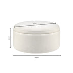 Round Storage Pouffe - Warm Natural - DUSK