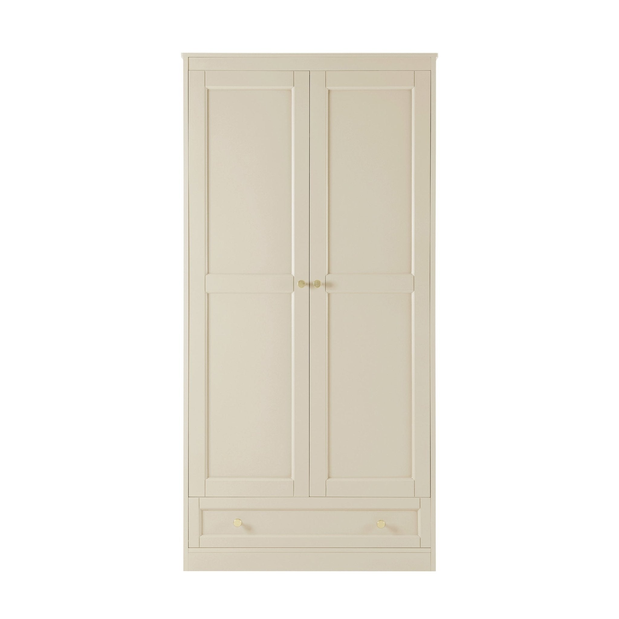 Ruby 2 Door Wardrobe with Drawer - Cream - DUSK