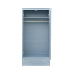 Ruby 2 Door Wardrobe with Drawer - Sky Blue - DUSK