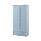 Ruby 2 Door Wardrobe with Drawer - Sky Blue - DUSK
