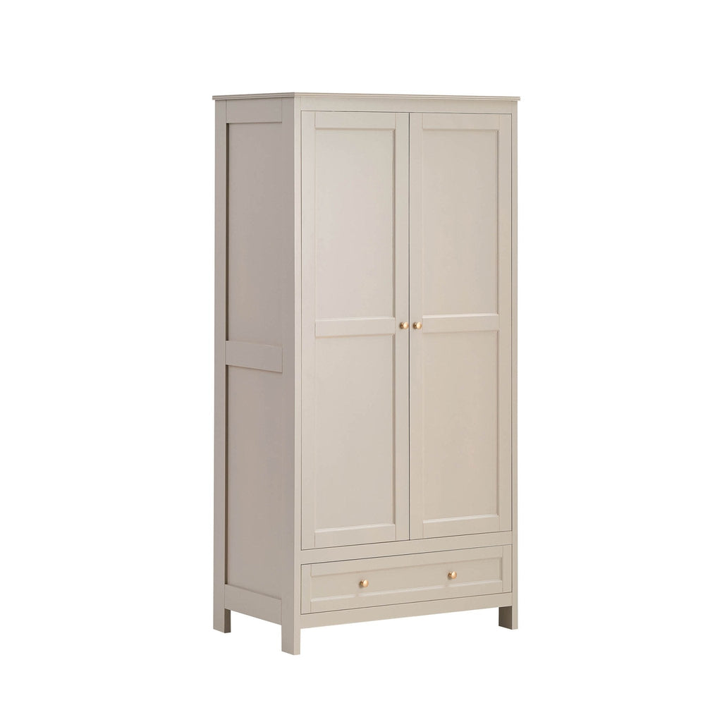 Ruby 2 Door Wardrobe with Drawer - Taupe - DUSK