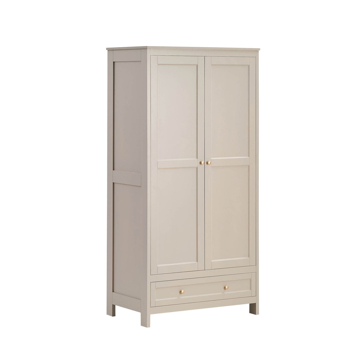 Ruby 2 Door Wardrobe with Drawer - Taupe - DUSK