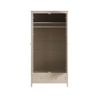 Ruby 2 Door Wardrobe with Drawer - Taupe - DUSK
