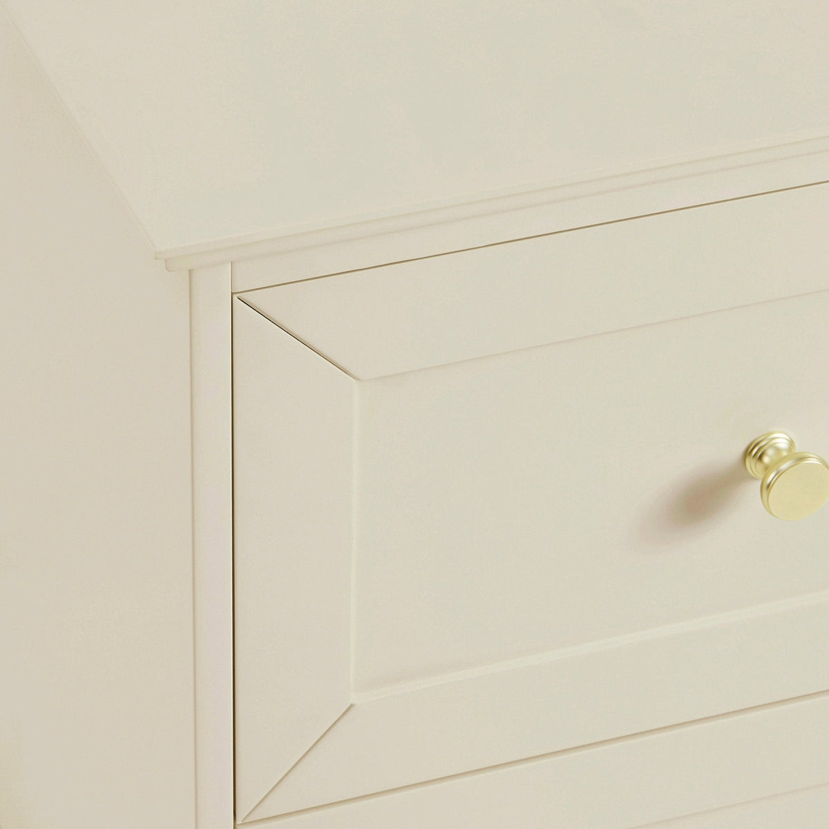 Ruby 2 Drawer Bedside Table - Cream - DUSK