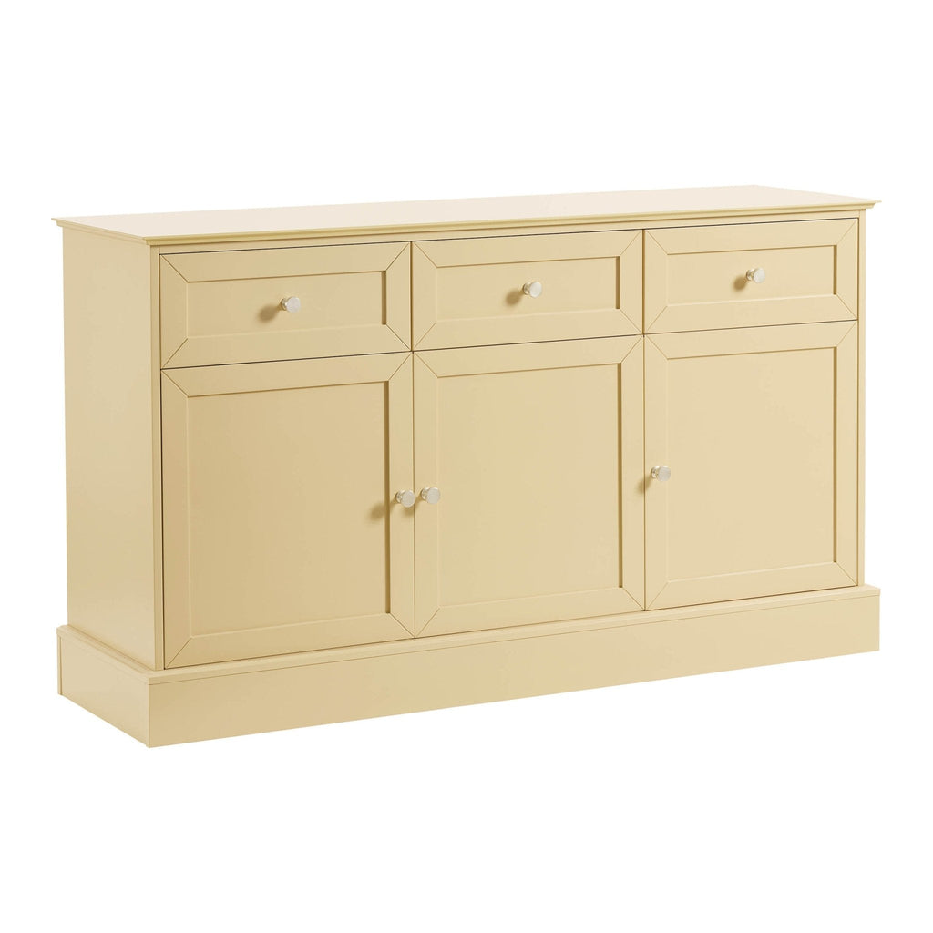 Ruby 3 Door Sideboard with Drawers - Butter Yellow - DUSK