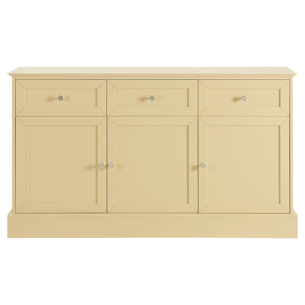 Ruby 3 Door Sideboard with Drawers - Butter Yellow - DUSK