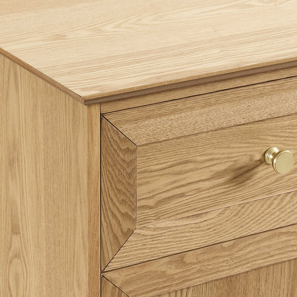 Ruby 3 Door Sideboard with Drawers - Light Wood - DUSK