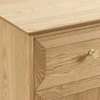 Ruby 3 Door Sideboard with Drawers - Light Wood - DUSK