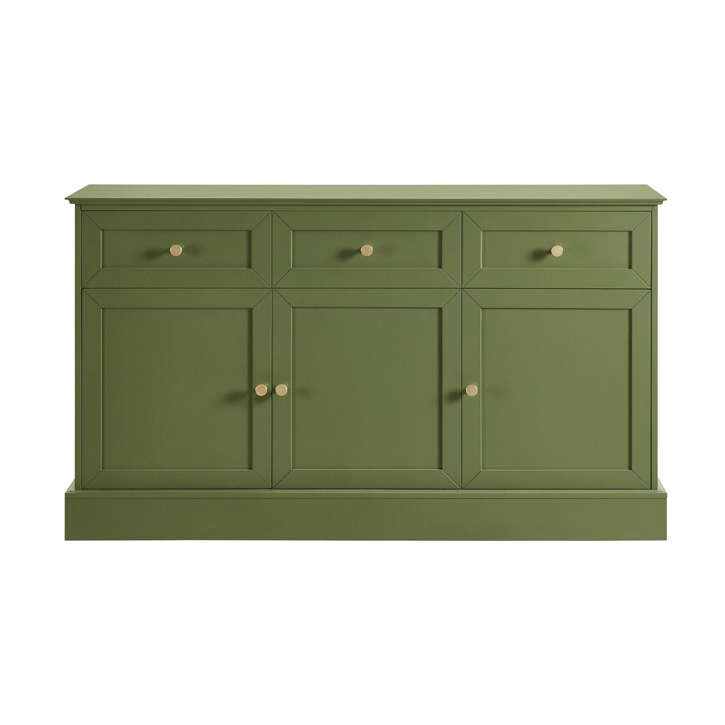 Ruby 3 Door Sideboard with Drawers - Olive - DUSK