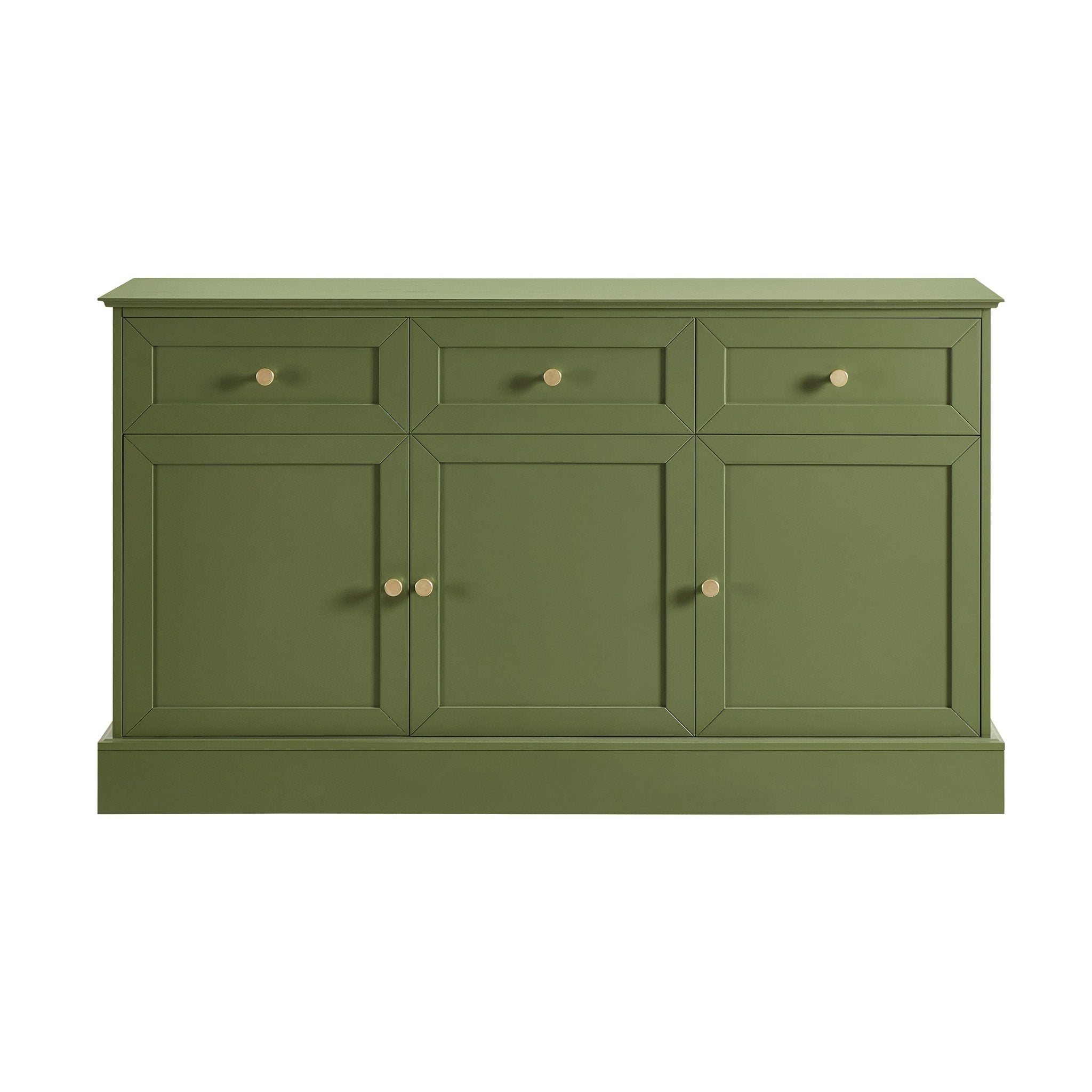 Ruby 3 Door Sideboard with Drawers - Olive - DUSK