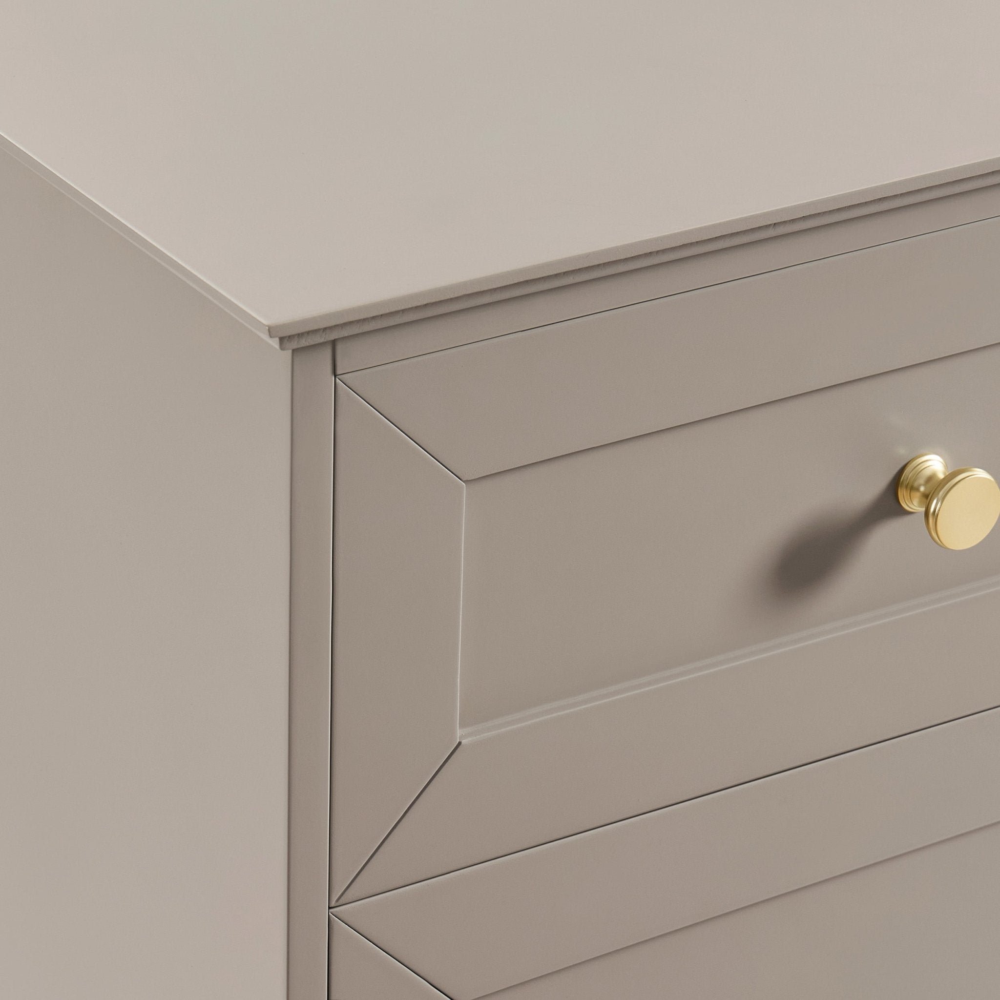 Ruby 3 Door Sideboard with Drawers - Taupe - DUSK