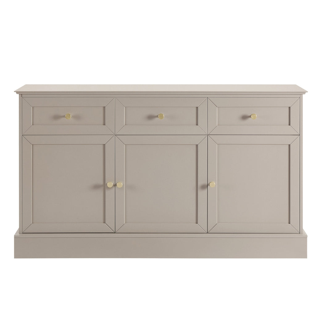 Ruby 3 Door Sideboard with Drawers - Taupe - DUSK