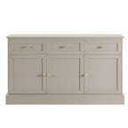 Ruby 3 Door Sideboard with Drawers - Taupe - DUSK