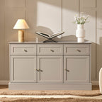 Ruby 3 Door Sideboard with Drawers - Taupe - DUSK