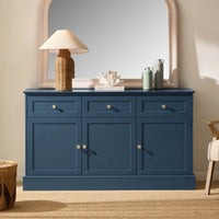 Ruby 3 Door Sideboard with Drawers - Teal - DUSK
