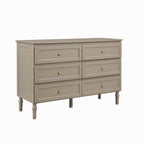 Ruby 6 Drawer Chest - Taupe - DUSK