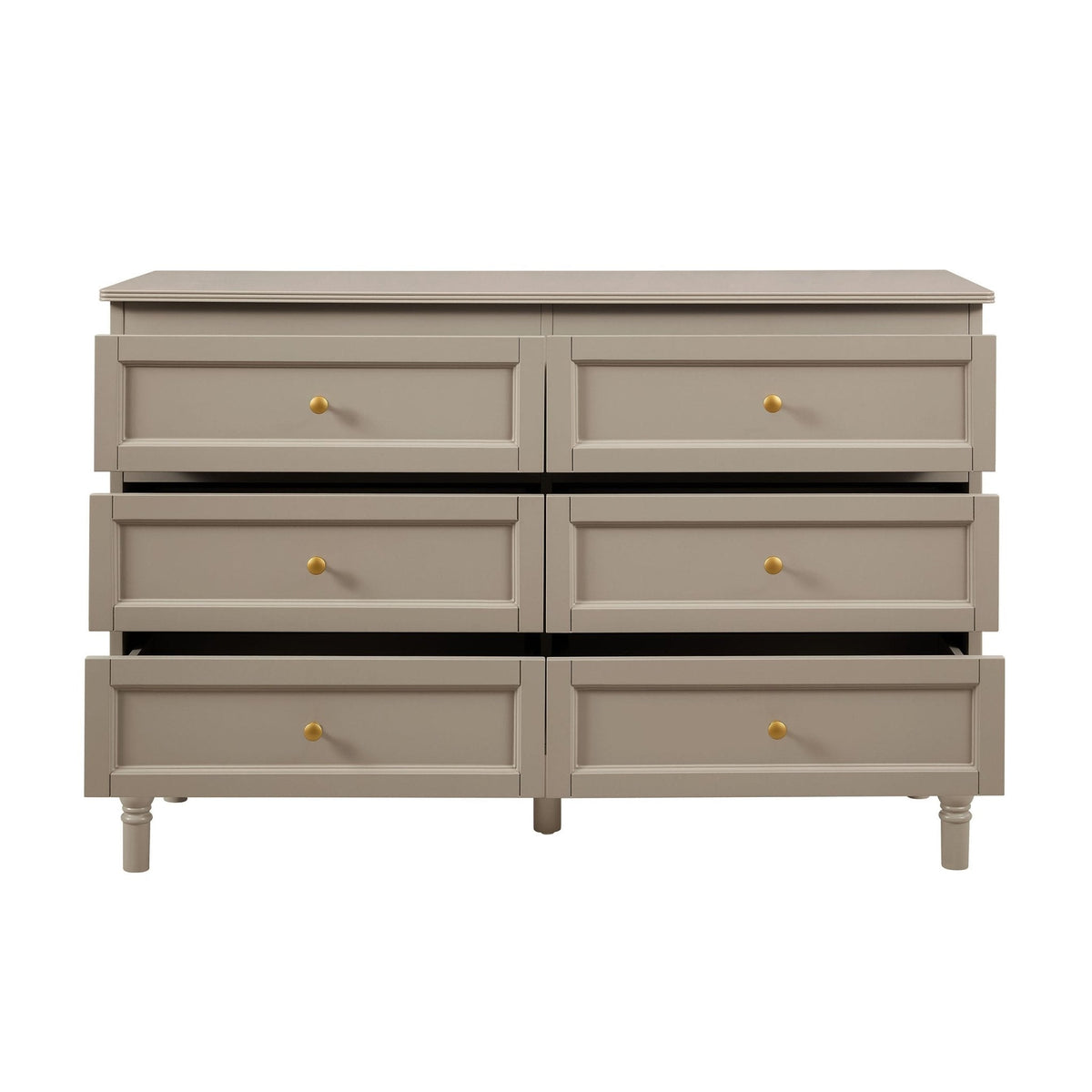 Ruby 6 Drawer Chest - Taupe - DUSK
