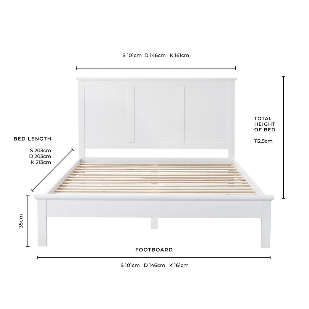 Salcombe Bed Frame - White - DUSK