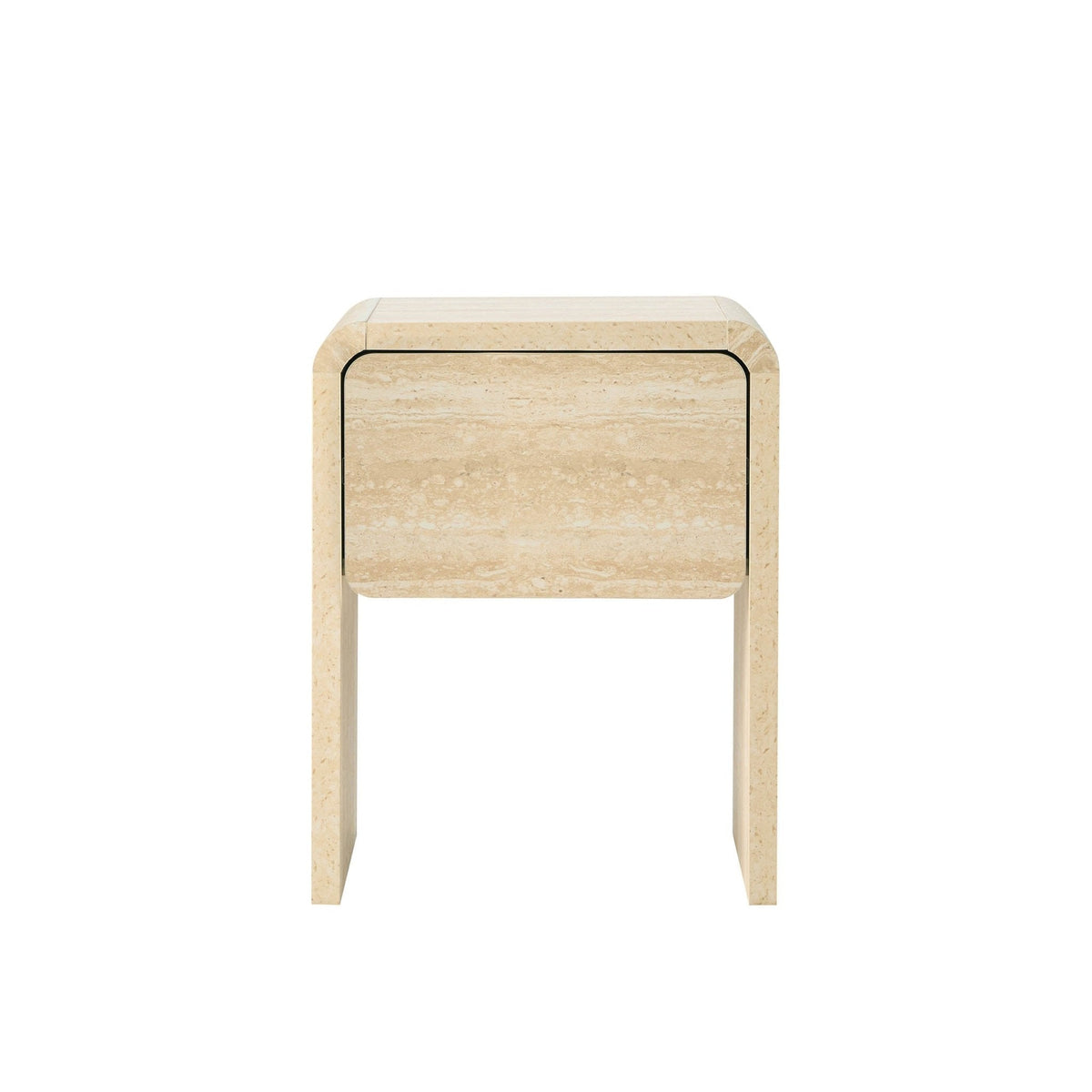 Samira Side Table - Travertine Effect - DUSK