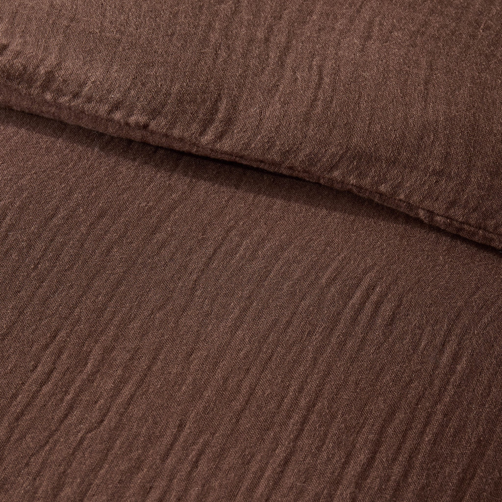Santorini Muslin Duvet Cover & Pillowcase Set - Mocha - DUSK