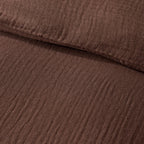Santorini Muslin Duvet Cover & Pillowcase Set - Mocha - DUSK