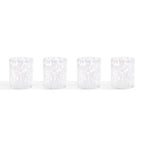 Sarda Dotty Glass Tumblers - Set of 4 - White - DUSK