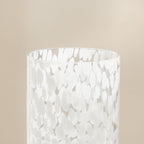 Sarda Dotty Glass Tumblers - Set of 4 - White - DUSK