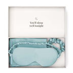 Satin Gift Set - Pillowcase, Eyemask and Hair Tie - Sage - DUSK