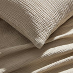 Savannah Four Layer Tufted Muslin Sofa Cushion Cover - Oat - DUSK