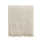 Savannah Four Layer Tufted Muslin Sofa Throw - Oat - DUSK