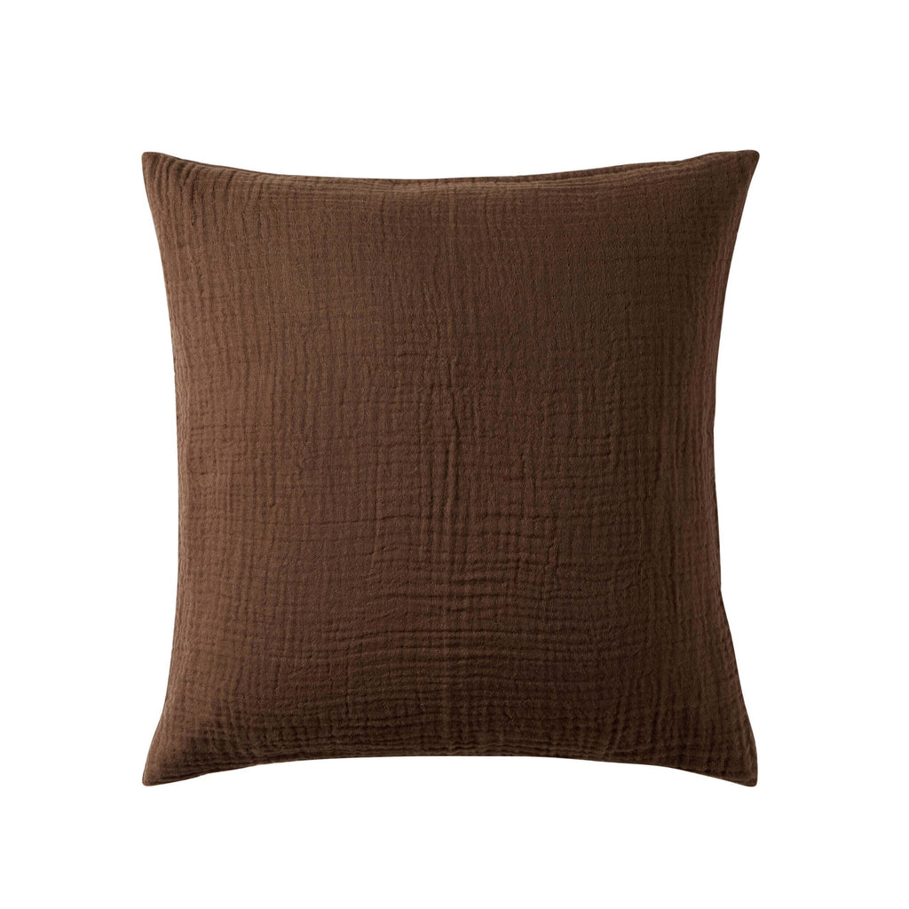 Savannah Set of 2 Tufted Muslin Cushion Covers - Chocolate - DUSK